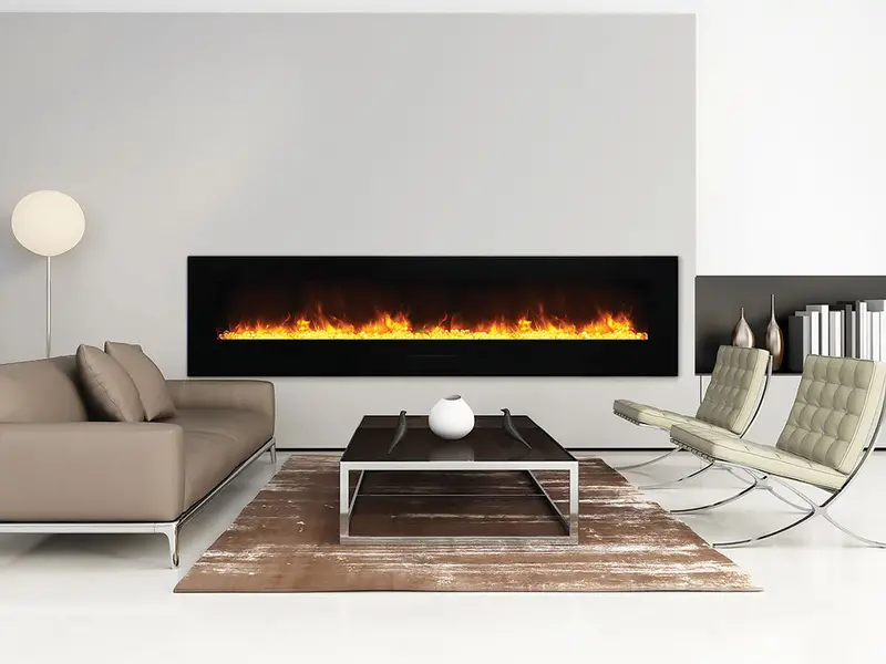 Amantii Wm-Fm Series 100-Inch Ultra-Wide Built-In Or Wall-Mount Electric Fireplace 1