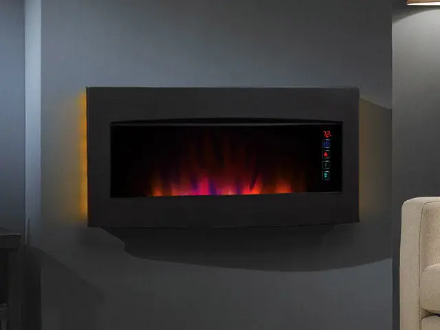 Classicflame Serendipity 33-Inch Matte Black Wall-Mount Electric Fireplace (Model 34Hf600Gra) 1