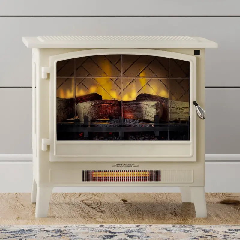 Country Living 24-Inch Cream Infrared Smart Fireplace Heater 1