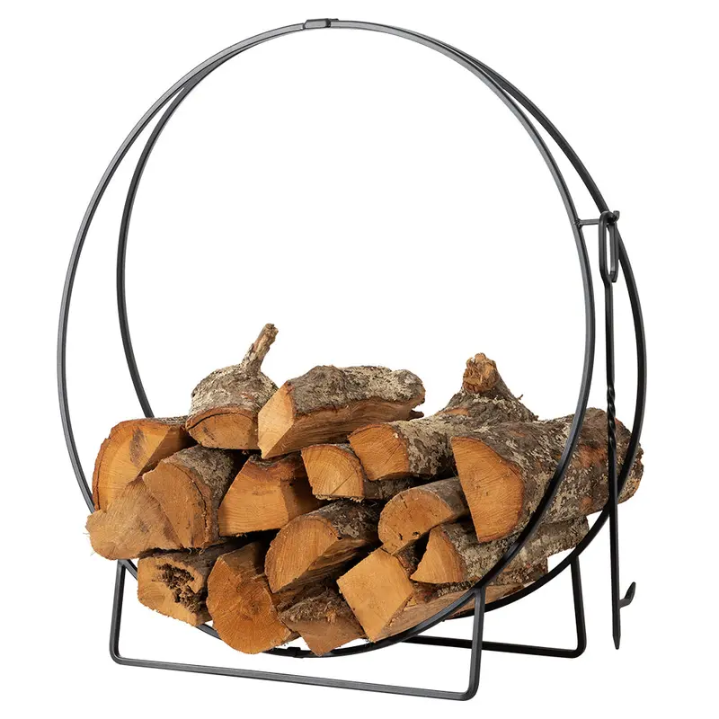 Country Living Lone Pine 38-Inch Log Holder With Poker Set 1