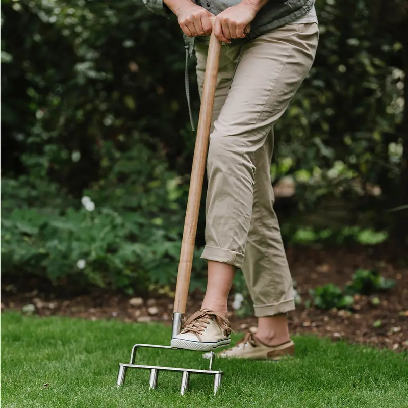 Kent & Stowe Stainless Steel 4-Tine Lawn Aerator 1