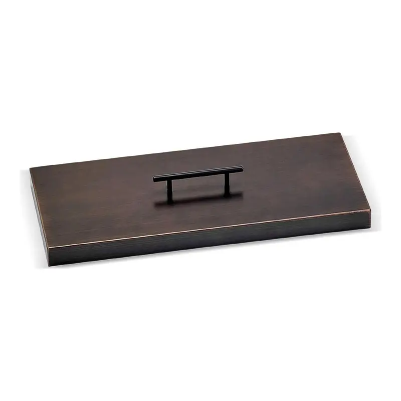Oil-Rubbed Bronze Fire Pit Pan Cover For Ob-Ss-Afpp-18 By American Fire Glass 1