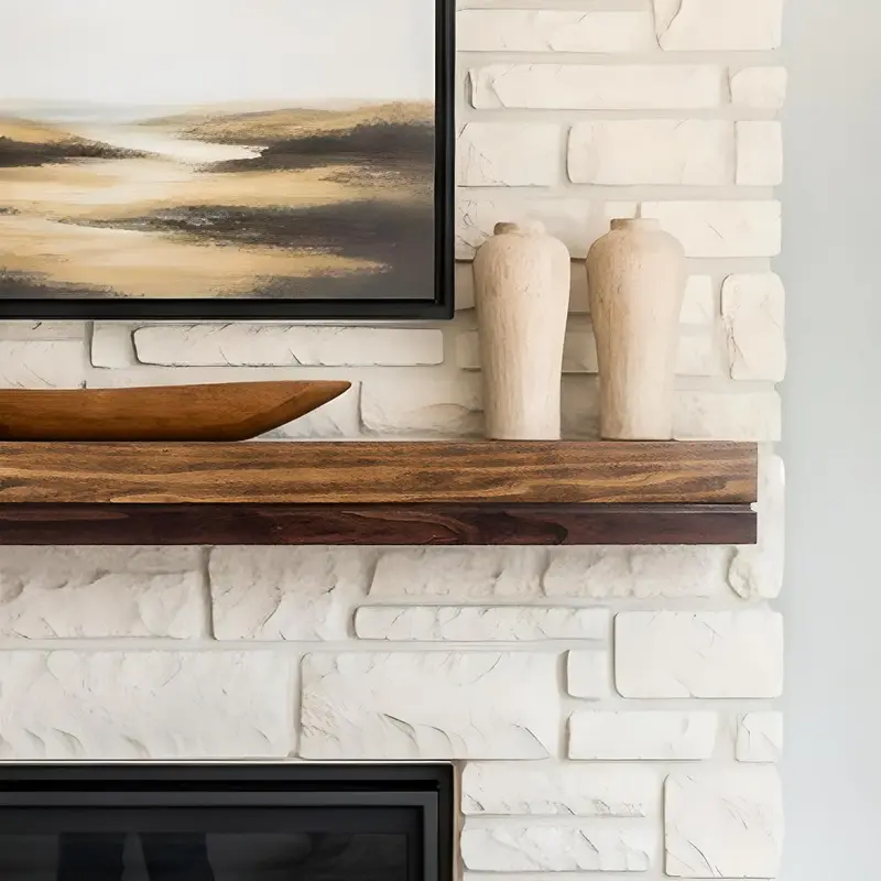 Ridgeline Barnwood Mantel Shelf – Country-Chic Hearth Accent 1