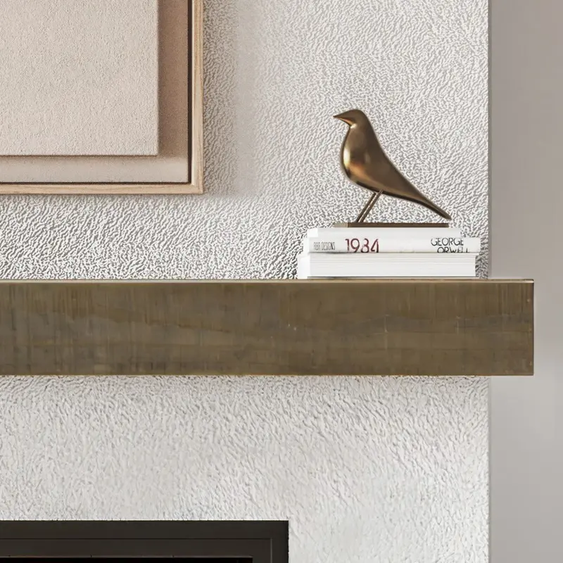 Stockbridge Distressed Wood Fireplace Mantel Shelf – Country Living 1
