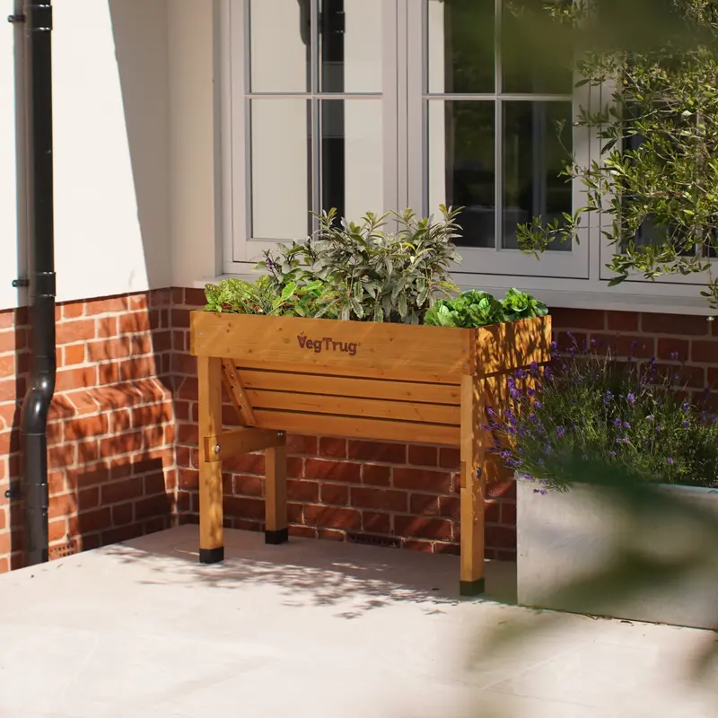 Vegtrug Wall Hugger Small Raised Planter For Patios 1