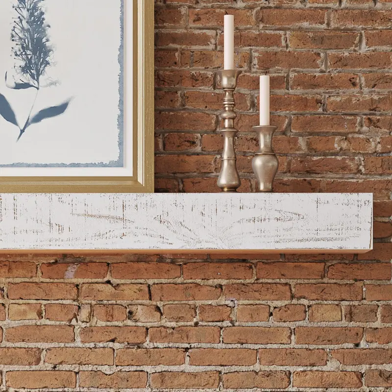 Whitewashed Hatteras Fireplace Mantel For Coastal Or Farmhouse Interiors 1