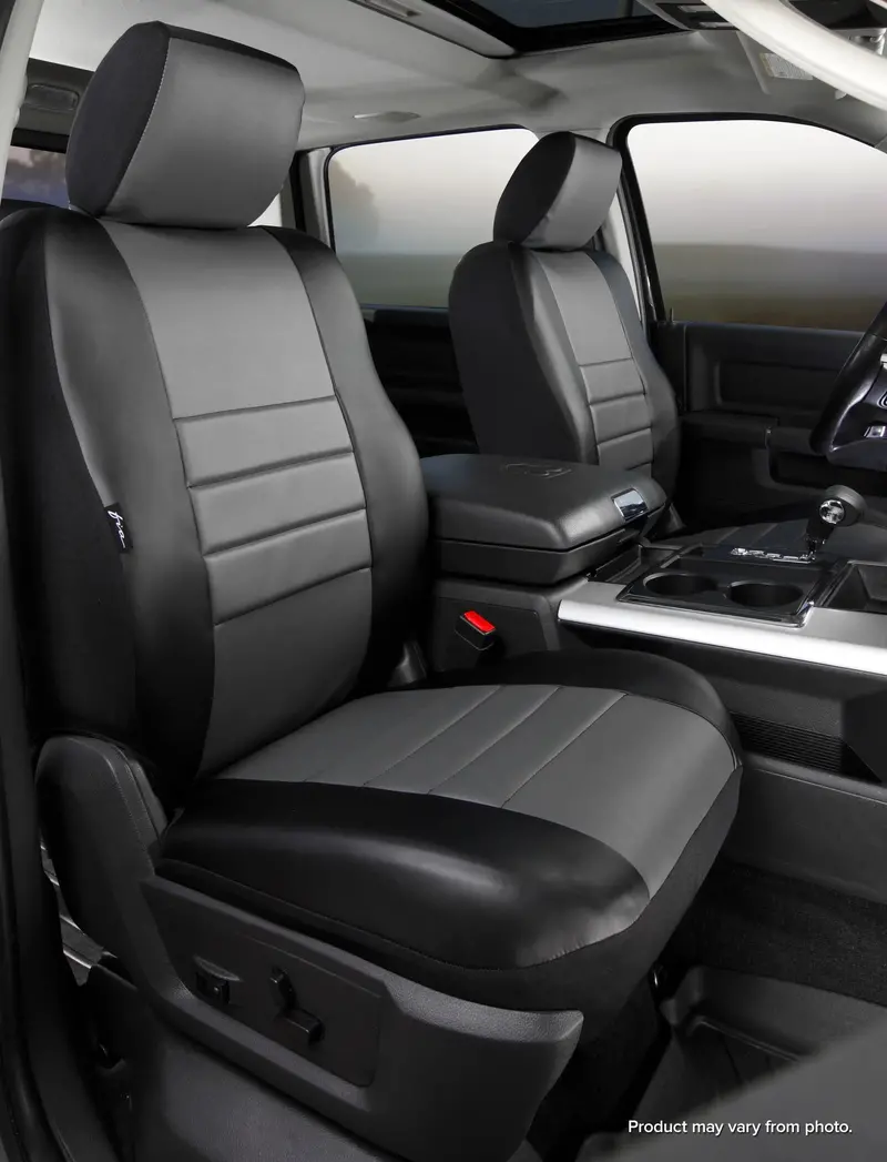 Fia Sl69-35 Gray Leatherlite Front Seat Covers – Custom Fit, Simulated Leather 1